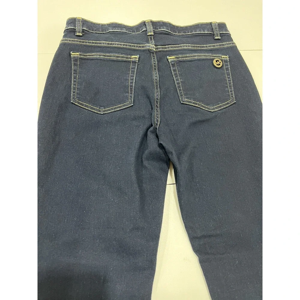 Michael Kors Womens Izzy Cropped Skinny Jeans Size 6 x 25  Dark Denim $99.00